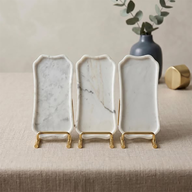 Khay đá Cẩm Thạch Marble decor phòng khách, nhà bếp, nhà tắm PT806