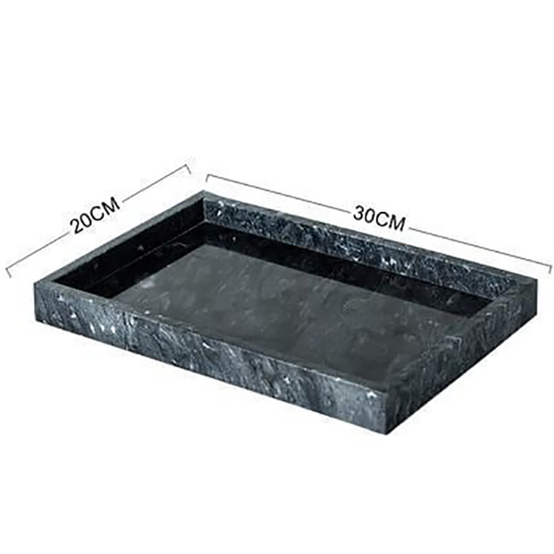 Khay đựng đá Cẩm Thạch Marble xanh Ấn Độ hình chữ nhật PT016