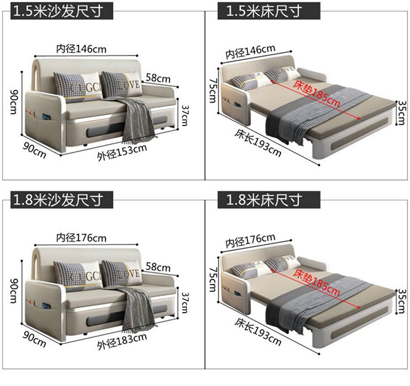 Ghế giường sofa bed thông minh đa năng cao cấp SF651