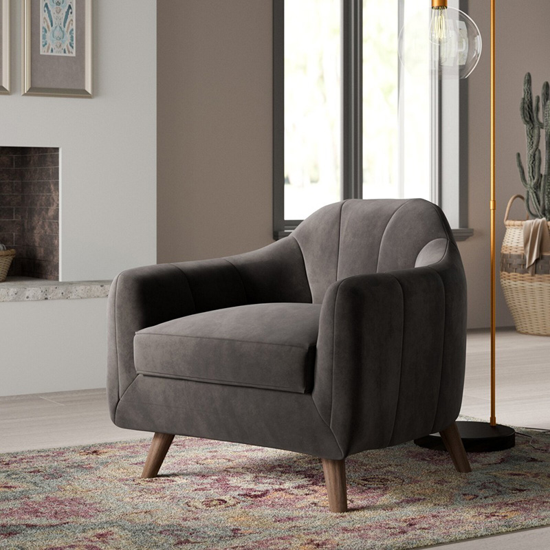 Ghế sofa đơn cao cấp bọc vải nhung nhiều màu SF960