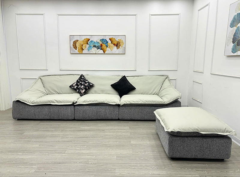 Ghế sofa góc vải nỉ nhập phong cách Hàn siêu sang SF696
