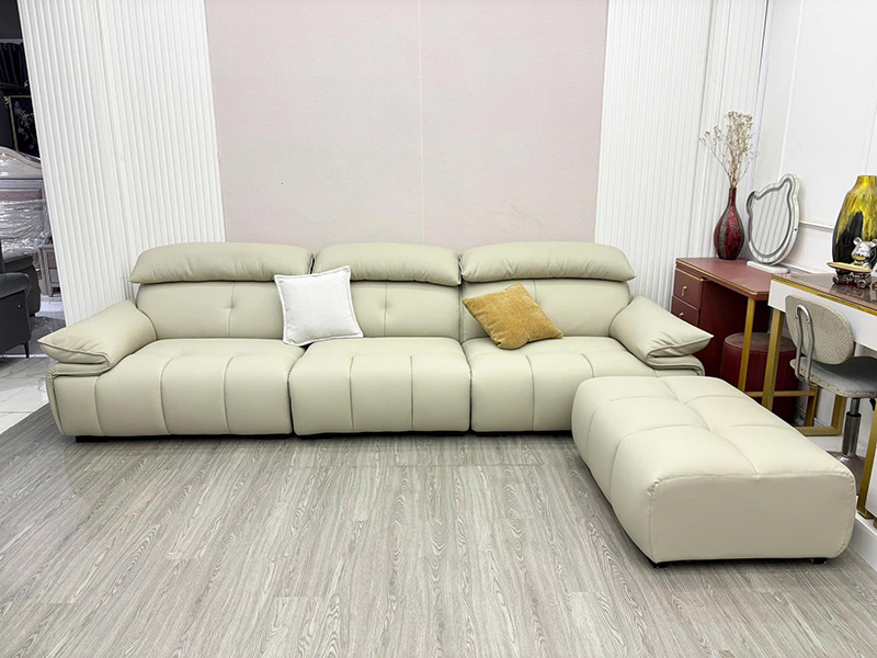 Sofa da nhập khẩu nệm dầy siêu êm SF617