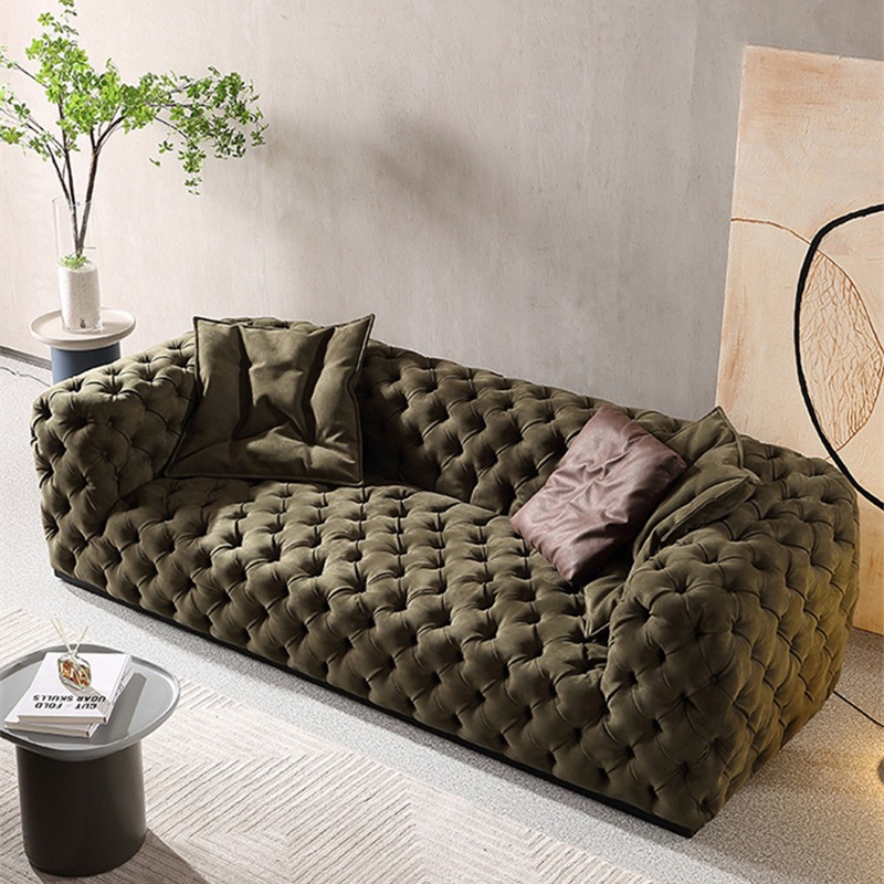 Sofa tân cổ điển bọc nỉ nhung cao cấp SF603