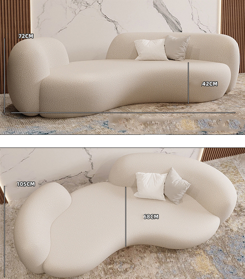 Sofa vải nỉ lông cừu đẹp cho viện thẩm mỹ spa, shop thời trang SF605