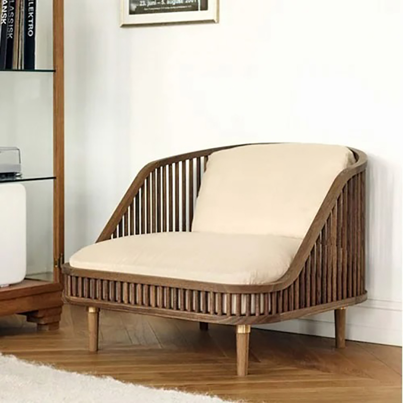 Ghế sofa nan đơn Dedar gỗ sồi cao cấp SF887