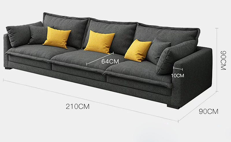 Sofa văng bọc nỉ kiểu dáng hiện đại SF885