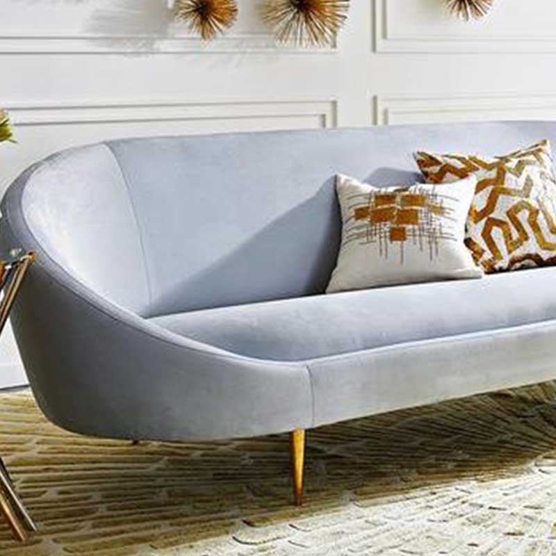 Sofa văng kiểu dáng đẹp mắt bọc vải nhung SF644