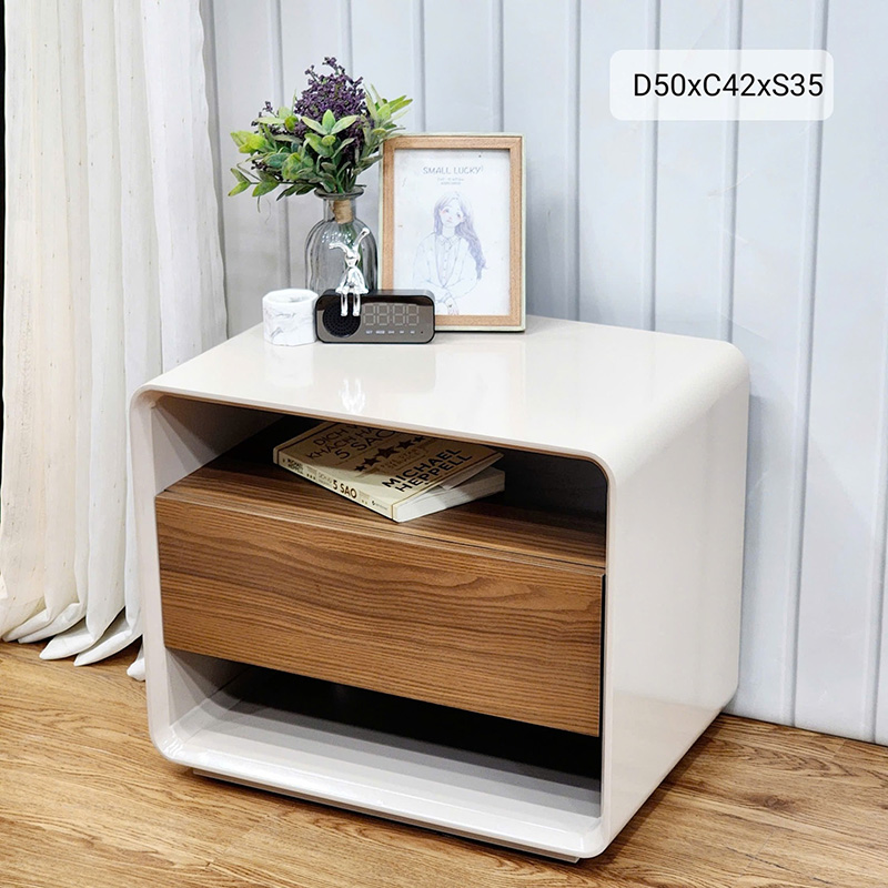 Kệ tab đầu giường mini 2 ngăn vân gỗ đẳng cấp TD291