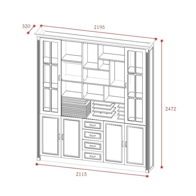 Tủ rượu gia đình màu trắng thanh lịch TR681