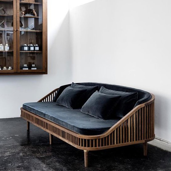 Decor phòng khách hiện đại thanh lịch với ghé sofa gỗ KBH