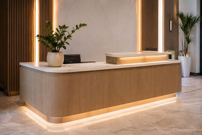 Bàn Quầy Lễ Tân Đẹp Cho Spa, Salon, Văn Phòng, Showroom