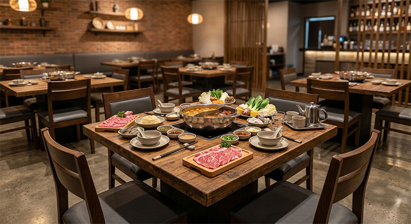 Mẫu bàn ghế nhà hàng lẩu