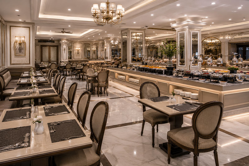Mẫu bàn ghế nhà hàng Buffet phong cách tân cổ điển