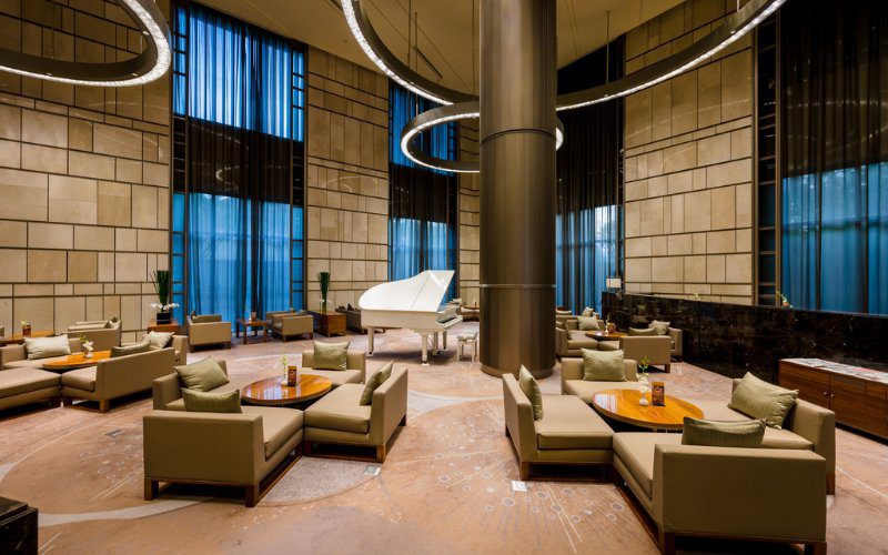 Nội thất khu vực café và lounge khách sạn