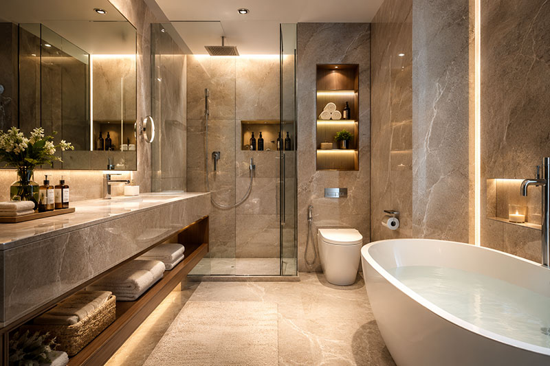 Decor phòng tắm chuẩn khách sạn 5 sao tại nhà