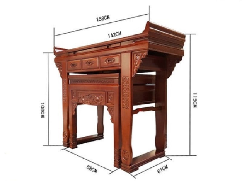 Kích thước án gian chuẩn Lỗ Ban