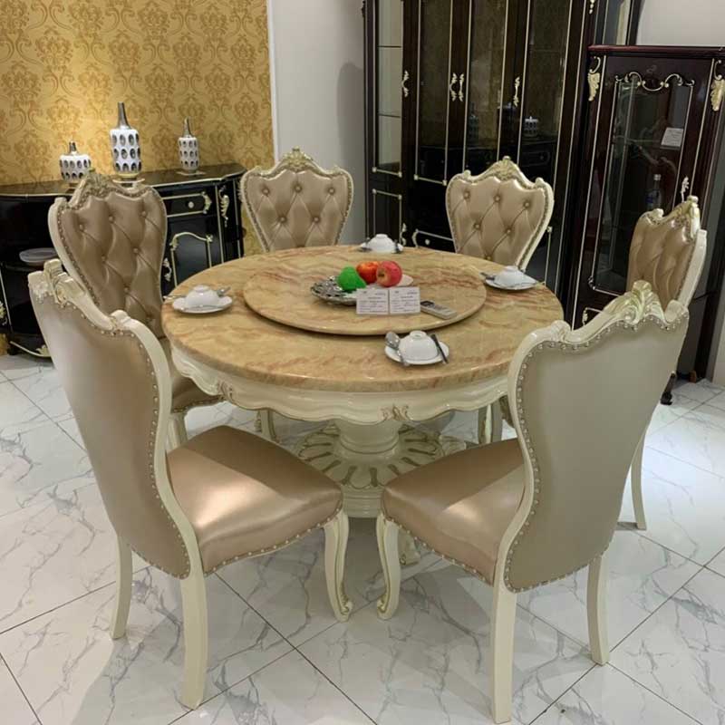 Bàn ăn hình tròn phù hợp không gian ấm cúng