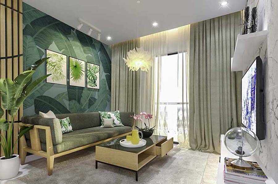 Sắc xanh từ phong cách Tropical giúp bạn tìm về sự thư thái, bình yên trong tâm hồn