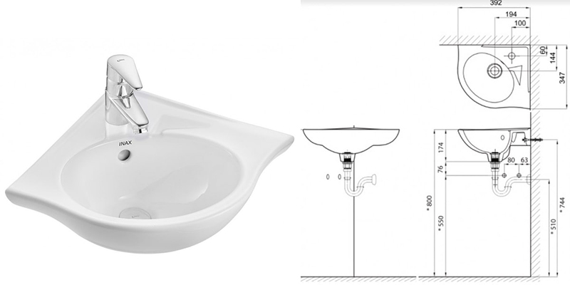 Tổng hợp kích thước lavabo, chậu rửa mặt tiêu chuẩn phổ biến nhất hiện nay