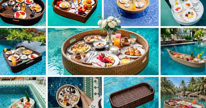 Top 10 Mẫu Khay Nổi Hồ Bơi Đẹp Được Resort Cao Cấp Ưa Chuộng