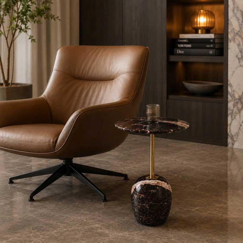 Bàn Side Table đá Da Báo điểm nhấn hiện đại cho không gian BC236