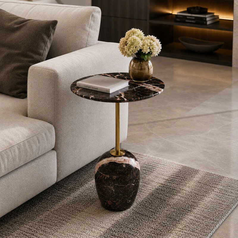Bàn Side Table đá Da Báo điểm nhấn hiện đại cho không gian BC236