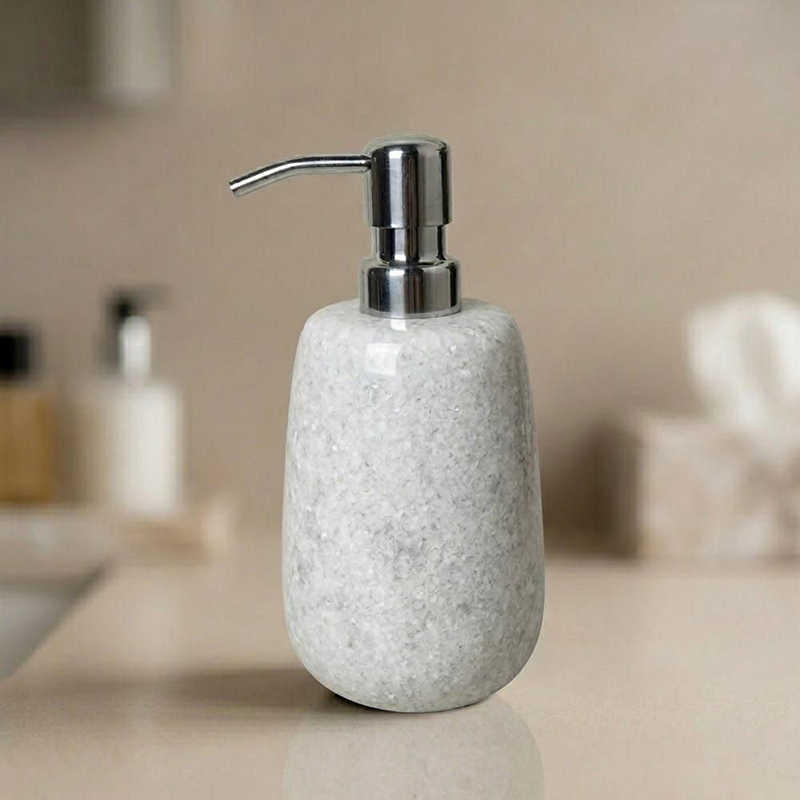 Bình đựng sữa tắm Đá Cẩm Thạch Marble tự nhiên dáng Bầu PT080 Bình đựng sữa tắm Đá Cẩm Thạch Marble tự nhiên dáng Bầu PT080