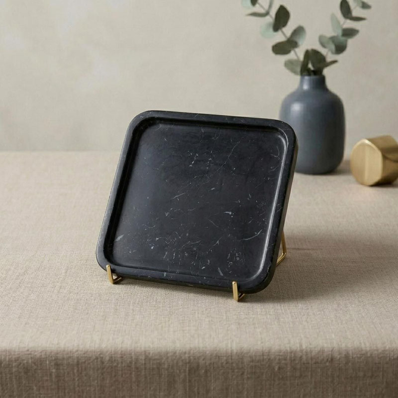 Khay đá Cẩm Thạch vuông Decor đựng nước hoa, nến thơm, phụ kiện cá nhân PT470