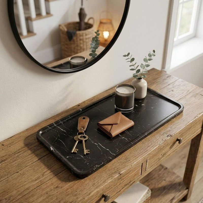 Khay trang trí Đá Cẩm Thạch Marble hình chữ nhật KT 50x25cm PT832 Khay trang trí Đá Cẩm Thạch Marble hình chữ nhật KT 50x25cm PT832