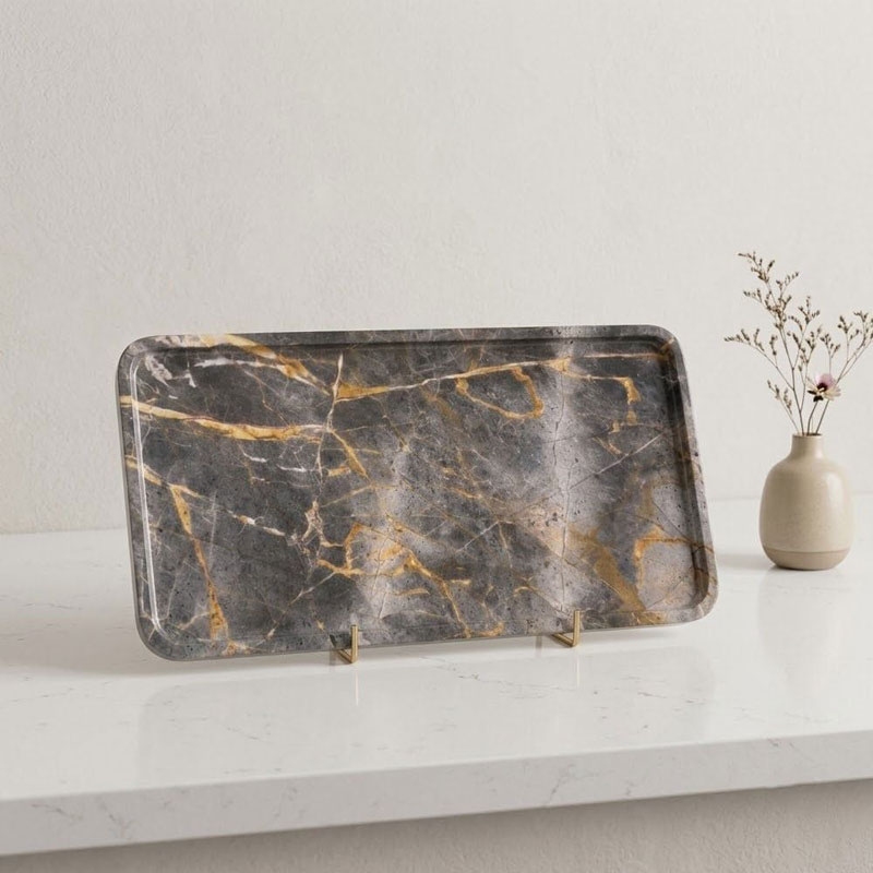 Khay trang trí Đá Cẩm Thạch Marble hình chữ nhật KT 50x25cm PT832 Khay trang trí Đá Cẩm Thạch Marble hình chữ nhật KT 50x25cm PT832