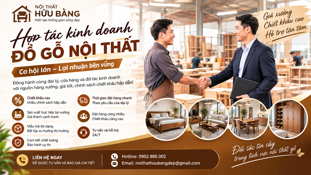 Tuyển đối tác, đại lý phân phối sản phẩm nội thất trên toàn quốc Tuyển đối tác, đại lý phân phối sản phẩm nội thất trên toàn quốc